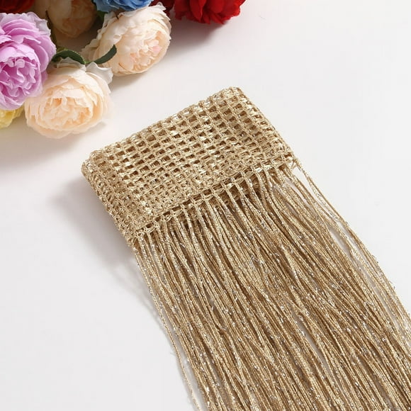 teapwant 200cm100cm Fringe String Window Curtain Bead Chain Fringe Panel Room Partition String Curtains Beaded Door Curtain