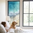 thumbnail image 3 of Aqua Blue Beach Window Privacy Film, Coastal Seawaves Sand Shore Scenery Static Cling UV Sun Blocking Tint Film Heat Control Windows Films for Bedroom Bathroom, Window Stickers 29.5"x78.7", 3 of 8