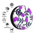thumbnail image 6 of PUREYAH Vintage Purple Flowers Rv Spare Tire Cover, Wheel Covers Protectors Universal Fit for Camping Travel Trailer Truck 17 inch, 6 of 6