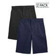 thumbnail image 2 of 2-Pack Boy's Stretch Slim Fit School Uniform Twill Shorts, 2 of 7