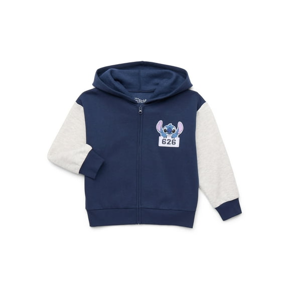 Stitch Girls Graphic Full Zip Hooded Sweatshirt, Sizes 4-16