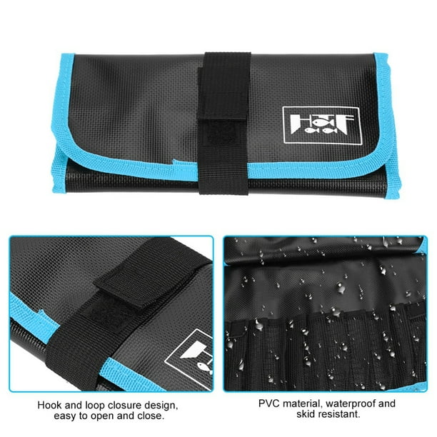 Soft Lure Jigging Jig Bag Waterproof, Sea Fishing Equipment Tool Accessories,Foldable  Fishing Tackle Storage Bag [Blue] 