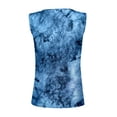 thumbnail image 5 of Wang6 Womens Plus Size Tank Tops Summer Ribbed Button up Sleeveless Shirts Causal Slim Fit Floral Printed Tunic T Shirts Tees Blue1 XL, 5 of 5