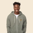 thumbnail image 4 of Dalix Pizza Embroidered Zip Hoodie Fleece Long Sleeve Pocket Warm Soft Mens in Heather Stone 2XL XX-Large, 4 of 5