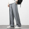 thumbnail image 6 of OSOLU Solid Color 46/2000 Large Size Loose Ice Silk Suit Pants Japan Men's Summer Fall Casual Wide Leg Straight Pants Trousers Everyday Comfort Versatile Bottoms, 6 of 9