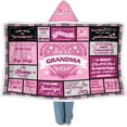 thumbnail image 2 of Soft Wearable Blanket Hoodie, Cozy Pink Blanket, Unique Throw Blankets Presents for Birthday, Christmas, 2 of 6