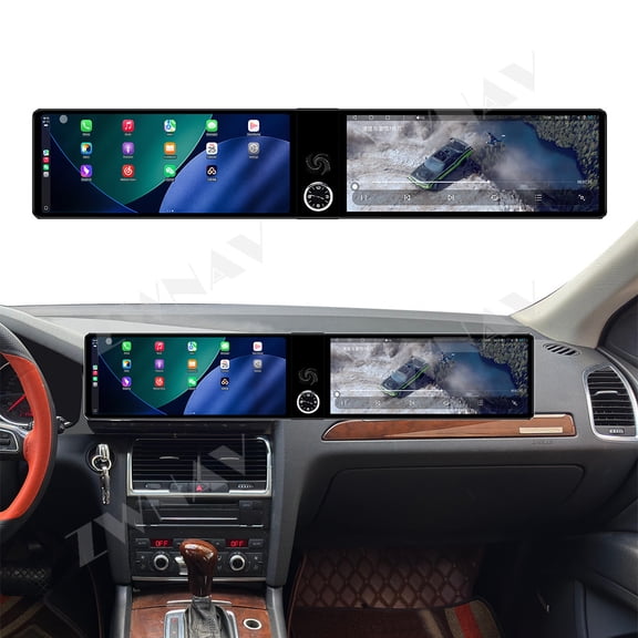 ZWNAV Dual 12.3 inch For Audi Q5 2005-2015 GPS Navigation Android 13 Car Radio CarPlay Multimedia Player Head Stereo Unit HD Screen