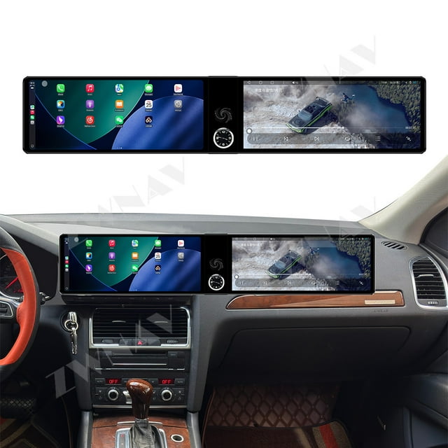 ZWNAV Dual 12.3 inch For Audi Q5 2005-2015 GPS Navigation Android 13 Car Radio CarPlay Multimedia Player Head Stereo Unit HD Screen