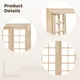 thumbnail image 3 of Puerta de madera para casa de muñecas, puerta doble en miniatura a escala 1:12 para renovación de casa de muñecas, madera de abedul, perfecta para juegos de simulación, 7,7 x 5,3 x 0,5 pulgadas, 3 of 5