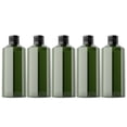 thumbnail image 1 of botellas portátiles para cosméticos, subenvases, dispensadores de loción, rellenables (200 ml, verde oscuro y negro), 1 of 7