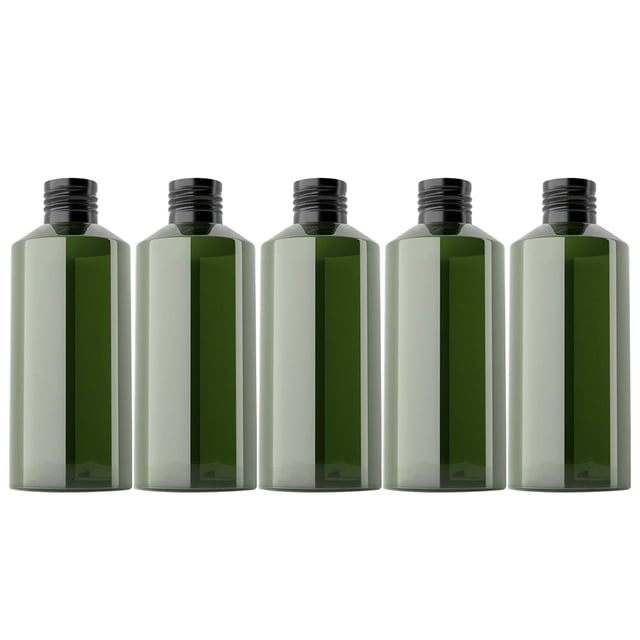 botellas portátiles para cosméticos, subenvases, dispensadores de loción, rellenables (200 ml, verde oscuro y negro)
