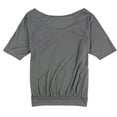 thumbnail image 2 of dELiA*s Womens Sidney Banded Pullover Blouse, Grey, Juniors, Small, 2 of 2