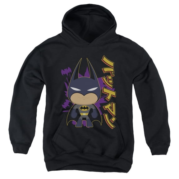 Batman - Cute Kanji - Youth Hooded Sweatshirt - Medium