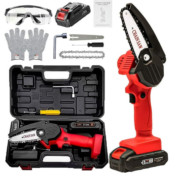 Wood Ranger Mini Chainsaw, Upgraded Woodranger Mini Chain Saw Cordless with  Batteries, Handheld Electric Power Chain Saw, for Wood Cutting Tree Trimming DIY Gardening Camping