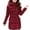 Wine, variant on Women's Hooded Outwear Warm Coat Long Thick Cotton Padded Slim Jacket, Comfortable and Stylish for Winter Seasons, in Burgundy, Size XXXL