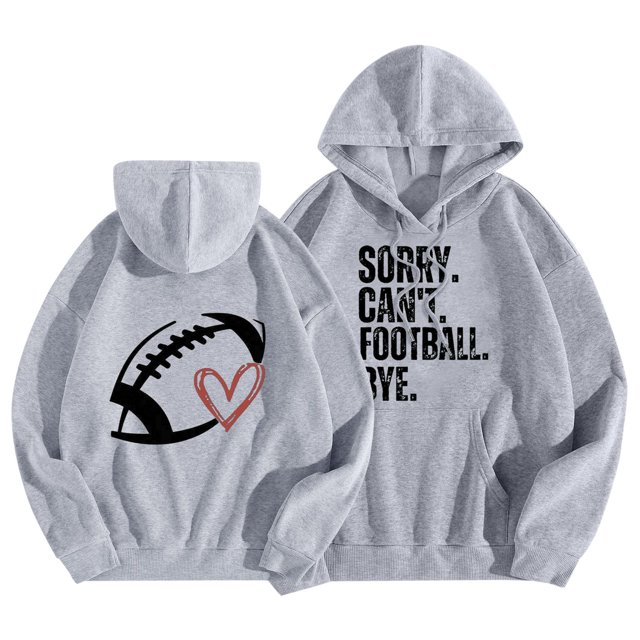 WEAIXIMIUNG Sweat à Capuche Zippé pour Femmes, Manches Longues, Imprimé Graphique, Léger, Pull de Football