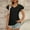 Black, variant on Rezuofi 1 Pcs Womens T Shirts V Neck Short Sleeve Casual Tops Loose Fit Basic Tees with Curved Hem