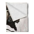 thumbnail image 2 of Bear Soft Flannel Fleece Blanket, Mythological Scene Concept of an Elf and Angry Bear Fantasy Fairytale Theme, Cozy Plush for Indoor and Outdoor Use, 50" x 60", Warm Taupe Dark Brown, by Ambesonne, 2 of 5