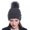 Gray, variant on ZOELNIC Womens Winter Knitted Beanie Hat with Faux Fur Pom Warm Knit Skull Cap Beanie for Women, Gray