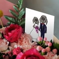 thumbnail image 3 of 3drose, Funny Cute Weimaraner Puppy Dogs Bride and Groom Wedding Pets, 12 Greeting Cards with Envelopes, 3 of 7