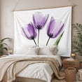thumbnail image 3 of Purple Tulip Tapestry for Bedroom Wall Hanging Tapestry, Aesthetic&nbsp;Pastoral Flower Floral Spring Ceiling Backdrop Tapestries Poster Blanket Wall Decor for Teens Room Living Room Dorm 59" x 79", 3 of 8