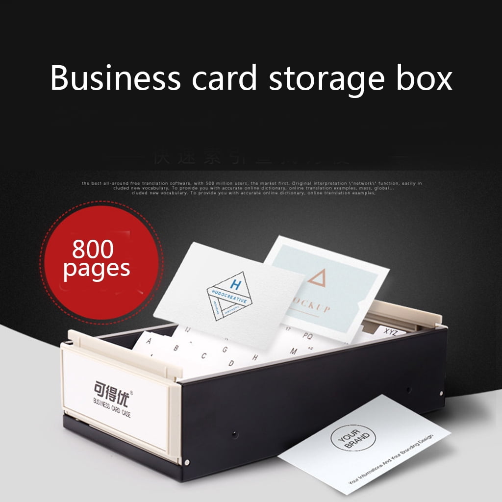 600/800 Sheets Business Card Storage for Case with Tabs Business Index Card for