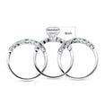 thumbnail image 4 of BERRICLE Sterling Silver Vintage Inspired Art Deco Wedding Engagement Rings 2.1 Carat Cubic Zirconia CZ Solitaire Ring Set for Women, Rhodium Plated Size 10, 4 of 13