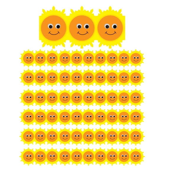 Hygloss Happy Suns Die Cut Border, 72 Pieces