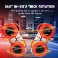 thumbnail image 6 of POINTERTECK Pull Back Toy Car,Friction Inertia Rotation Stunt Graffiti 4-Wheel Double Side Drive Toy Car For 3 4 5 6 7 8 Toddler Infant Kids Boys Girls Gift (5 Pack), 6 of 8