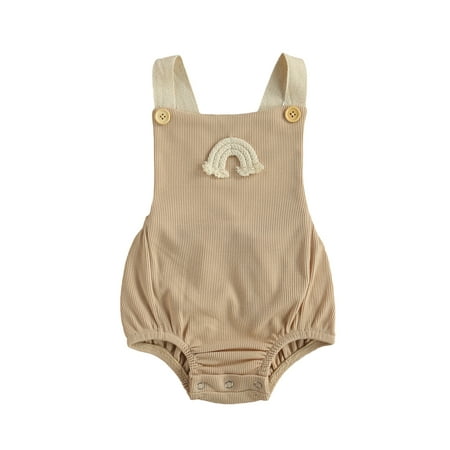 

LisenraIn Newborn Baby Boys Girls Bodysuits Sleeveless Backless Jumpsuits
