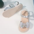 thumbnail image 5 of Sandalias de princesa REDARER con lazo y pedrería para niña, con tira en el tobillo, estilo bohemio, para playa, tallas 7-8 años, 5 of 5