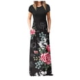 thumbnail image 2 of Mefallenssiah Robe Longue d'Été Décontractée à Manches Courtes avec Poche pour Femmes, 2 of 7
