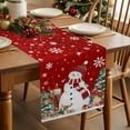 thumbnail image 3 of Red Christmas Dresser Scarf Farmhouse, Dining Table Decorations for Wedding/Parties, Snowman Gifts Xmas Tree Snowflake Winter Table Runner 36 Inches Long for Kitchen Dining, 13 x 36 In, 3 of 9