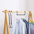 thumbnail image 2 of TRIANU 8 Pack Space Saving Hangers, Closet Organizer Hangers Space Saving, Hanger Organizer, Closet Hangers, Shirt Organizer, Closet Hangers Space Saver, Magic Plastic Hangers, Black, 2 of 8