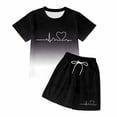 thumbnail image 3 of Tiijoy Toddler Girls Summer Outfits Gradient Short Sleeve T Shirt Shorts Set, Sizes 2-3, 3 of 4