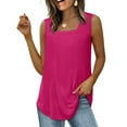 thumbnail image 2 of Weikingp Womens Camisole Camisole Tops For Women Built In Bra Sleeveless Tops For Women Plus Size Sleeveless Blouse Compression Tank Tops For Women Pink M, 2 of 6
