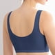 thumbnail image 3 of Gibobby Brasier deportivo para mujer Ropa interior sin costuras de seda helada súper fina, pecho grande para mujer, pequeño, sin anillo de, caída de tamaño(Azul,4XL), 3 of 5