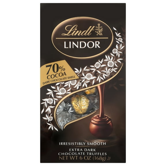 Lindt 70% Cocoa Extra Dark Chocolate Truffles - 6oz