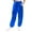 Royal Blue, variant on Miutii Girls Boys Shiny Metallic Dance Cargo Pants Elastic Waistband with Pockets for Hip Hop Jazz Stage Performance Silver 8