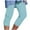 Mint Green, variant on Hvyesh Women Plus Size Capri Pants 2025 Summer Capri Leggings Lightweight Summer Casual High Wasit Stretch Pants Cropped Trousers