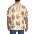 thumbnail image 7 of Goofa Hand Drawn Snake Printed Men's Casual Short-sleeved Shirt,Lightweight Breathable Button-down,Summer Casual men's top,Versatile Fashion shirt-X-Large, 7 of 7