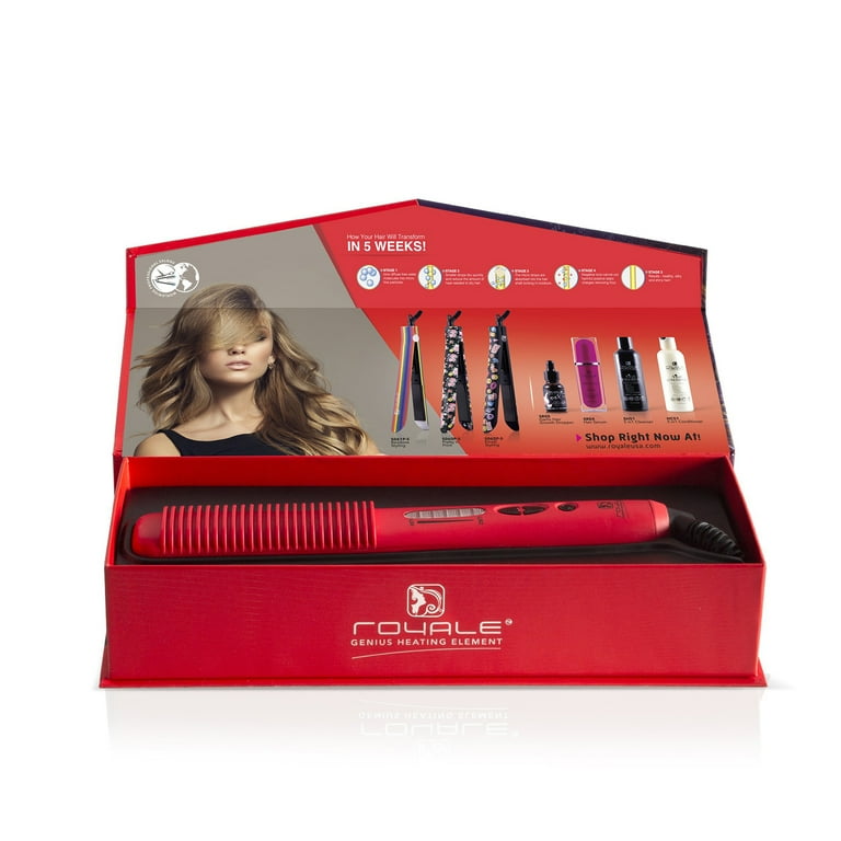 Royale hair straightener brush top