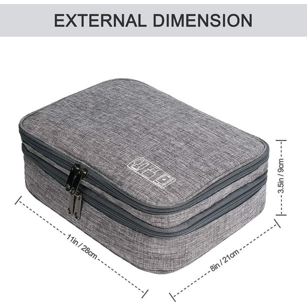 FFIY Electronics Organizer Jelly Comb Electronic Accessories Cable Organizer Bag Waterproof Travel Cable Storage Bag for Charging Cable Power Bank