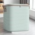 thumbnail image 2 of Storage Box | Cuxi Houndstooth Storage Box with Zipper, Large Capacity Clothes Organizer Bag for Bedding Quilt Pillow, Portable Wardrobe Moving Container Green2, 2 of 4