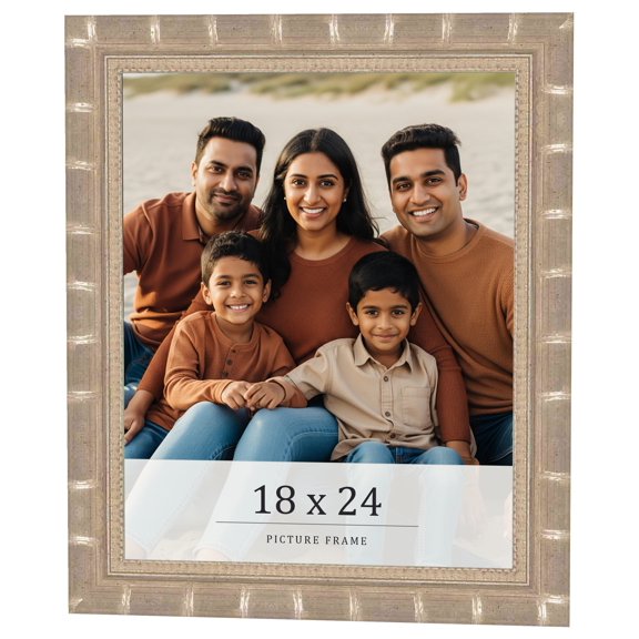 18x24 Frame Silver Real Wood Picture Frame Width 1.5 inches | Interior Frame Depth 0.5 inches |