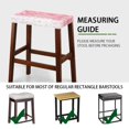 thumbnail image 5 of Xoenoiee Cherry Blossom Print Bar Stool Covers Rectangle Soft Washable Vanity Stool Cover Removable Saddle Bar Stool Slipcover with Elastic Band Home Decor, 2 Pack, 5 of 6