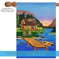 thumbnail image 3 of Toland Home Garden Cabin on the Lake Welcome summer Flag Double Sided 28x40 Inch, 3 of 5