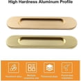 thumbnail image 5 of Door Pull Handle, Self-stick Oval Sliding Door Pulls, 2pcs Matte Gold Aluminum Alloy Flush Pull Punch-free Handle For Sliding Barn Door Windows Cabine, 5 of 5