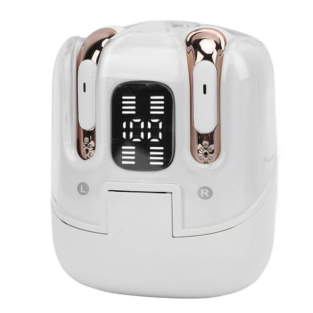 Auriculares inalámbricos 5.4, 4 piezas auriculares estéreo con graves hifi, Cancelación de Ruido, Pantalla liderado en los auriculares, Tiempo de Reproduccióne de 120