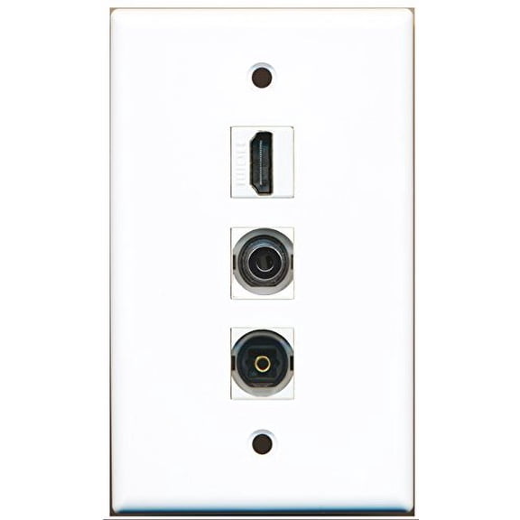 RiteAV - 1 Port HDMI and 1 Port Toslink and 1 Port 3.5mm Wall Plate